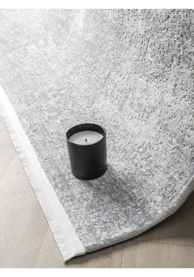 Mariesse Home Vita Serisi Bambu Dokulu Modern Sık Dokuma Koridor Kesme Yolluk Dokuma Makine Halısı Evita6001 Gri