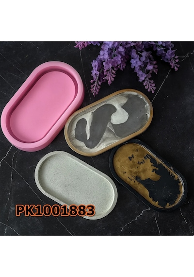 Pk1001883 - Silikon Kalıp Mum Kalıbı Oval Taban