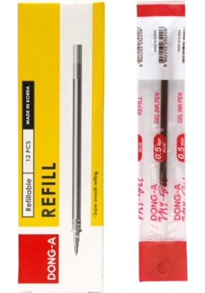 Kırmızı My Gel 0.5Mm Ince Iğne Uçlu Jel Kalem Yedeği 1 Adet Dong-