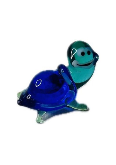El Yapımı Mini Murano Cam Kaplumbağa Biblo A149-02