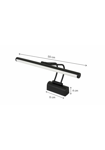 Sarjlı Led Flüt Resim Aplik 8w 3200k Gün Işığı 50cm Duvar Tipi Ayna/tablo Üstü Dekoratif Işık Ip20 Iç Mekan Kullanım Siyah