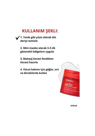 Medipeel Lacto Pore Lifting Pad 2x Gözenek Sıkılaştırıcı & Cilt Yüzeyi Dengeleyici Pedi