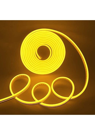 5 Metre 12 V Dış Mekan Sarı Neon Led