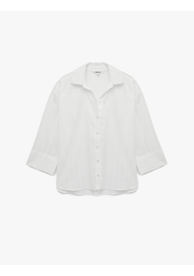Koton Pamuklu Uzun Kollu Nakış Detaylı Brodeli Oversize Poplin Gömlek Kırık Beyaz 6sak60251uw Ekru Koton Pamuklu Uzun Kollu Nakış Detaylı Brodeli Oversize Poplin Gömlek Kırık Beyaz 6sak60251uw Ekru