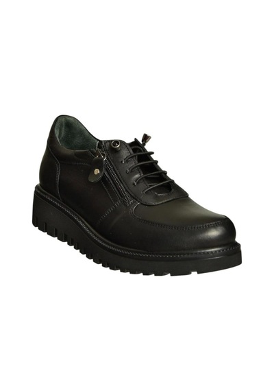 Fox Shoes U555040403 Siyah Hakiki Deri Günlük Kadın Ayakkabı Siyah-hakiki Deri