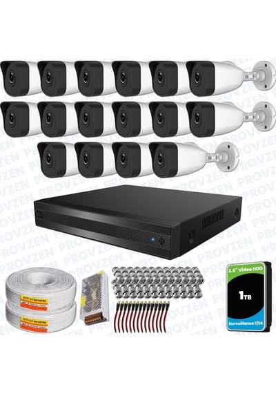 Provzen Rv Hilook 16 Kameralı Full Hd Geniş Açı Güvenlik Kamerası