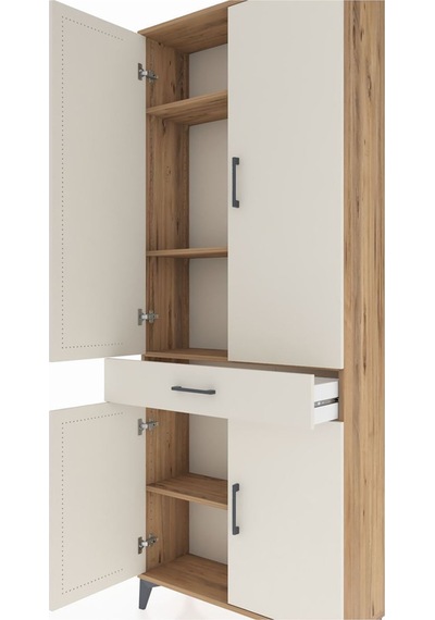 Arges Dolap 4 Raflı Tek Çekmeceli 4 Kapaklı 88x30x221 Çam-aytaşı Atlas Çam Arges Dolap 4 Raflı Tek Çekmeceli 4 Kapaklı 88x30x221 Çam-aytaşı Atlas Çam