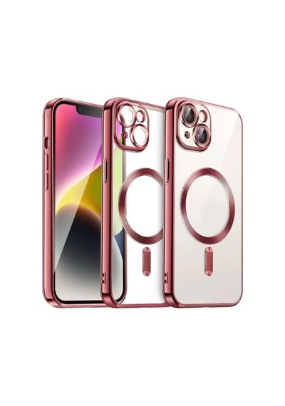 Apple Uyumlu iPhone 15 Uyumlu Kılıf Kross Magneticsafe Kapak - Kırmızı
