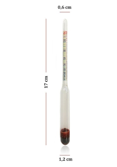 Aek-Tech Alkol-Metre 0-100 Kısa Form 17Cm N11.29485