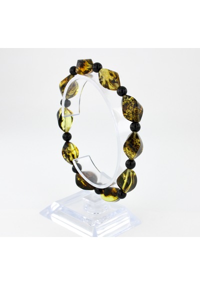 Kehribar Bileklik Özel Tasarım Ambergold Blk23-37 Çok Renkli