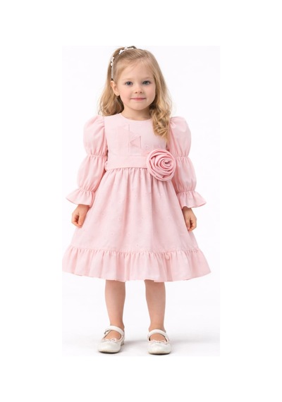 İrem Çocuk Giyim Kız Çocuk Çiçek Detaylı Balon Kol Model Etek Kısmı Fırfırlı Uzun Kol Midi Boy Pembe Renk Elbise Pembe İrem Çocuk Giyim Kız Çocuk Çiçek Detaylı Balon Kol Model Etek Kısmı Fırfırlı Uzun Kol Midi Boy Pembe Renk Elbise Pembe