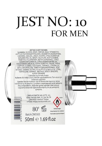 Jest No:10 Edt For Men
