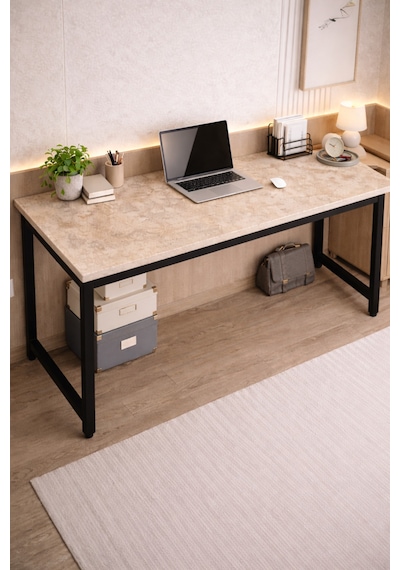 Merkür/siyah 60 X 140 Cm Çalışma Masası, Bilgisayar Masası, Yemek Masası, Metal Ayaklı 140x60 - Siyah Profilli Merkür/siyah 60 X 140 Cm Çalışma Masası, Bilgisayar Masası, Yemek Masası, Metal Ayaklı 140x60 - Siyah Profilli