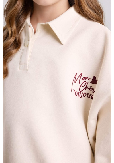 Defacto Polo Yaka Baskılı Sweatshırt Kız Çocuk E6841a826sper85 Ekru-er85 Defacto Polo Yaka Baskılı Sweatshırt Kız Çocuk E6841a826sper85 Ekru-er85