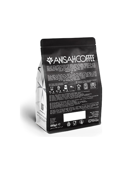 Anisah Decaf Arabica Kafeinsiz Orta Kavrum Kahve Çekirdeği 250 G