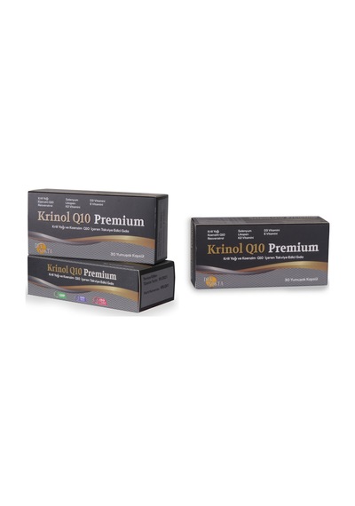 Krinol Q10 Premium - Krill Yağı Ve Koenzim Q10 - 30 Kapsül-3 Kutu