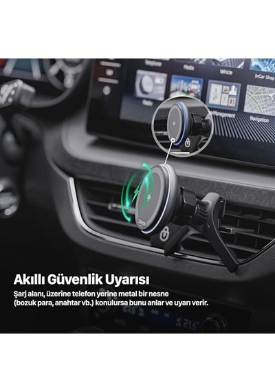 Kablosuz Şarjlı Sensörlü Araç Içi Telefon Tutucu Hld-60