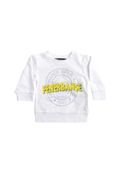 Fenerium Bebek Tek Renk Logolu Sweat Beyaz