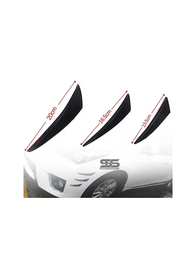 Tampon Bıçağı Piano Black 6 Adet Her Araca Uyumlu
