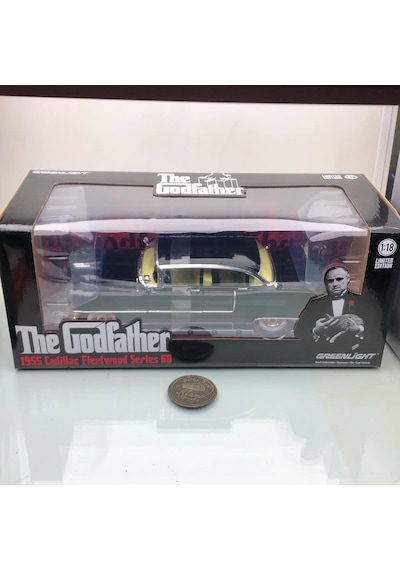 1955 Cadillac Fleetwood The Godfather Black 1 18 Greenlight