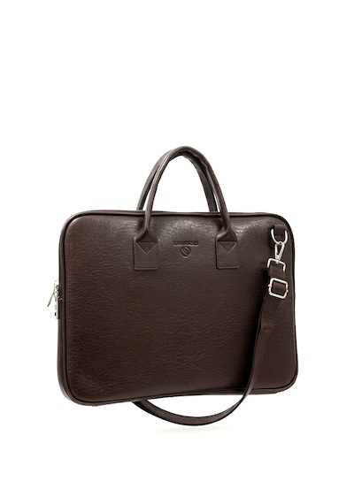 Sanmorris Unisex 15.6 Inç Uyumlu Suni Deri Darbe Korumalı Laptop Ve Evrak Çantası 1446 Acı Kahverengi