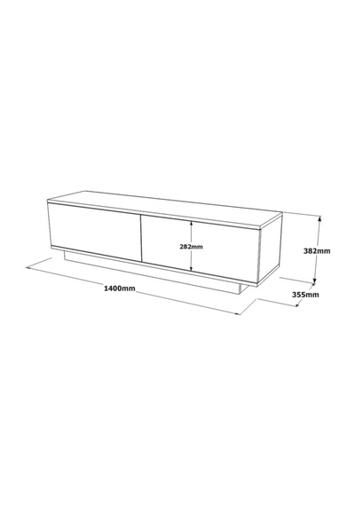 Vilinda Tv Ünitesi Tv Sehpası 140cm Vıl1-w Beyaz Beyaz