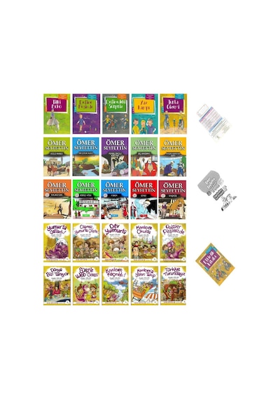 4. Sınıf Okumayı Sevdiren Eğitici Hikaye Seti 25 Kitap Ömer Seyfettin - Mor Dinozor - Matematik Hikayeleri