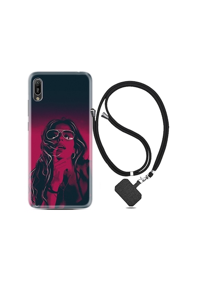 Huawei Y6 2019 Kılıf Boyun Askılı Girl 1647