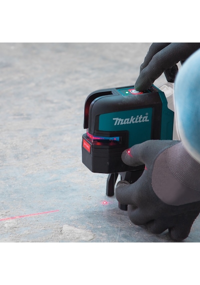 Makita 4 Nokta Kırmızı Çapraz Çizgi Lazeri Akülü Sk106dz