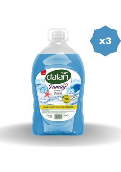 Dalan Fami Ly Sivi Sabun Okyanus 3 L 3 Adet
