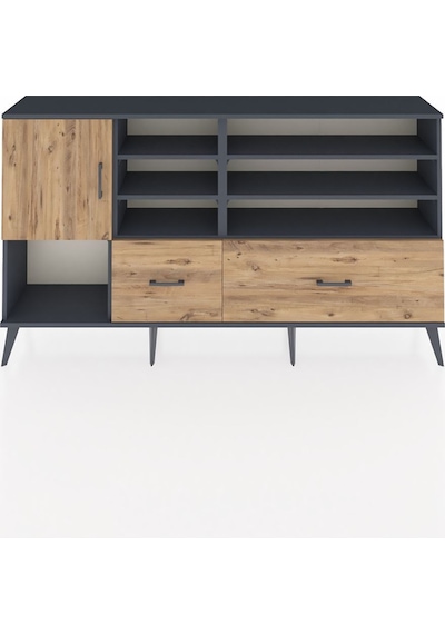 Arges Konsol 8 Raflı 2 Çekmeceli Tek Kapaklı 176x30x99 Antrasit-çam Atlas Çam - Antrasıt Arges Konsol 8 Raflı 2 Çekmeceli Tek Kapaklı 176x30x99 Antrasit-çam Atlas Çam - Antrasıt