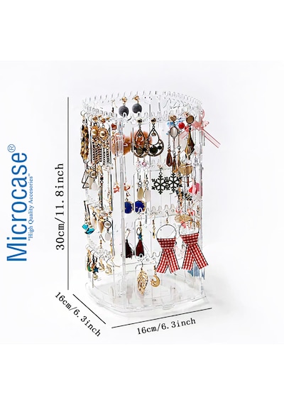 Microcase 360 Derece Döner Başlıklı Takı Aksesuar Organizer Standı Al5459 Siyah