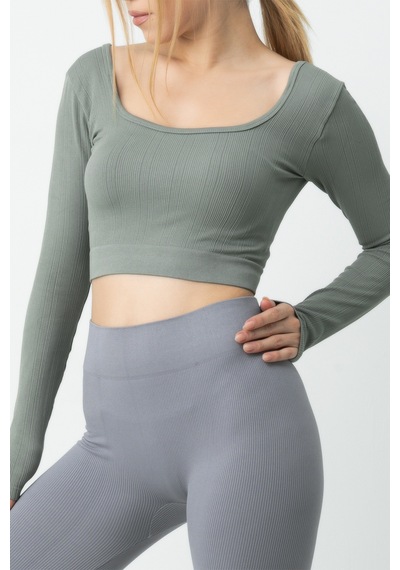 Doremi Seamless Straplez Uzun Kollu Fitilli Büstiyer 001
