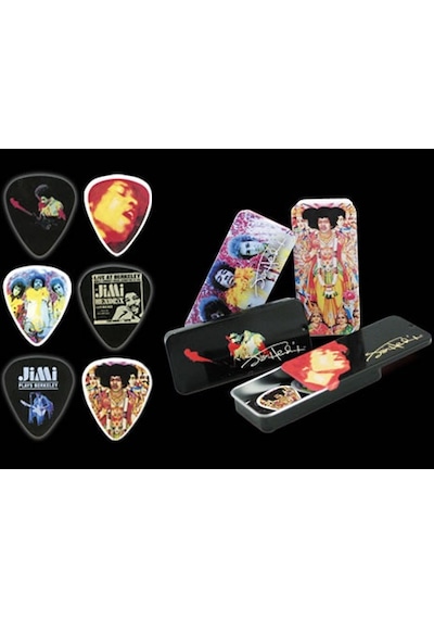 Dunlop Jimi Hendrix Collector Series Pick Tins 12 Adet - Heavy-ba