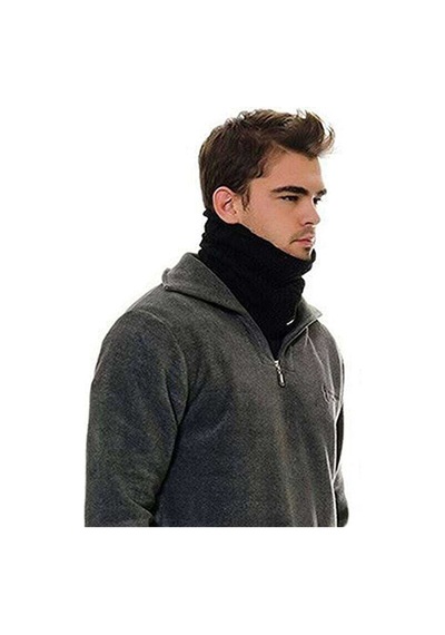 Royaleks Polar Unisex İpli Bere Ve Boyunluk Siyah Diğer