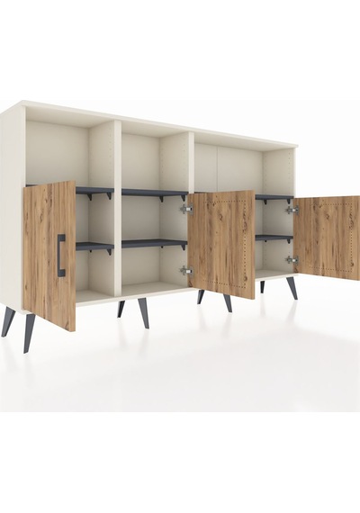 Arges Konsol 6 Raflı 4 Kapaklı 176x30x99 Aytaşı-çam/antrasit Atlas Çam/antrasıt - Aytası Arges Konsol 6 Raflı 4 Kapaklı 176x30x99 Aytaşı-çam/antrasit Atlas Çam/antrasıt - Aytası