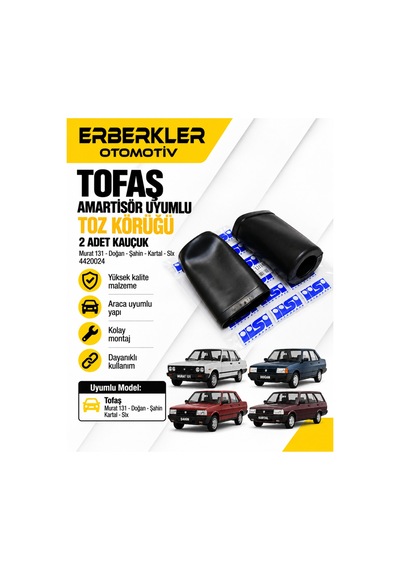 Tofaş Amartisör Uyumlu Toz Körüğü 2 Adet Kauçuk Murat 131 Doğan Şahin Kartal Slx 4420024 - Erb1789
