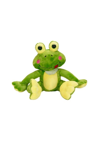 Oturan Peluş Kurbağa 30 Cm Yeşil