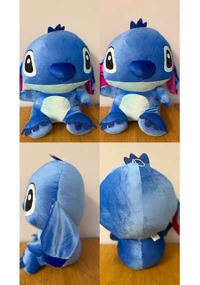 Büyük Boy Peluş Stitch Koala Oyuncak Stich Pelüş Stiç Askılı 45 Cm Mavi
