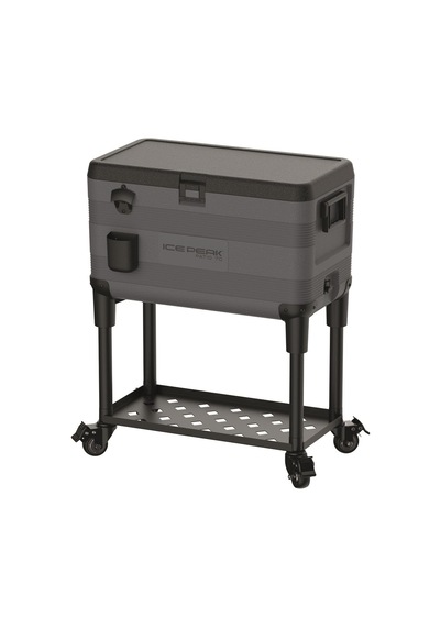 Icepeak Patio 70 Tekerlekli Raflı Buzluk 65.8 Litre Siyah