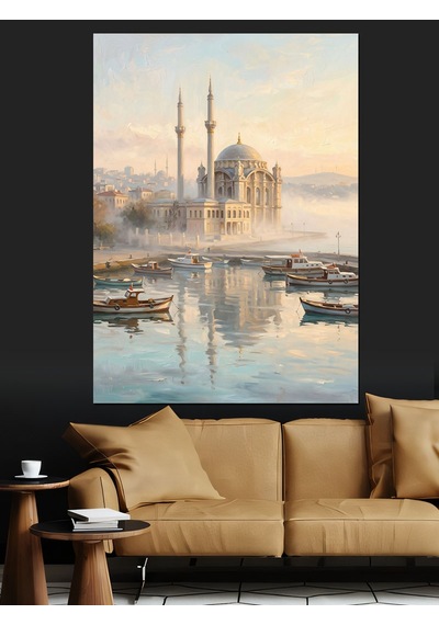 Sisli İstanbul Ve Ortaköy Camii Dekoratif Kanvas - Mdf Ahşap Tablo