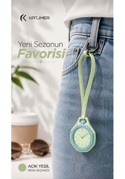 Katjmer Boyol Pop Renkli Saat Açık Yeşil