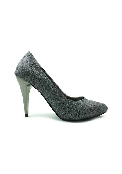 Çarıkçım Stiletto Kadın Ayakkabı Platin-Simli 61 700