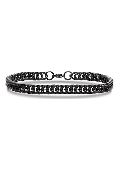 Premium Flat Mariner Çelik Zincir Bileklik 6mm 3183czb2d13 - 20 Cm - Siyah Renk Siyah