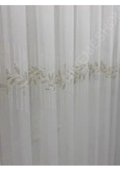 Nivemeshome 2572 Eylülzade Gold Detay 1/3 Pileli Tül Perde Apm Ekru