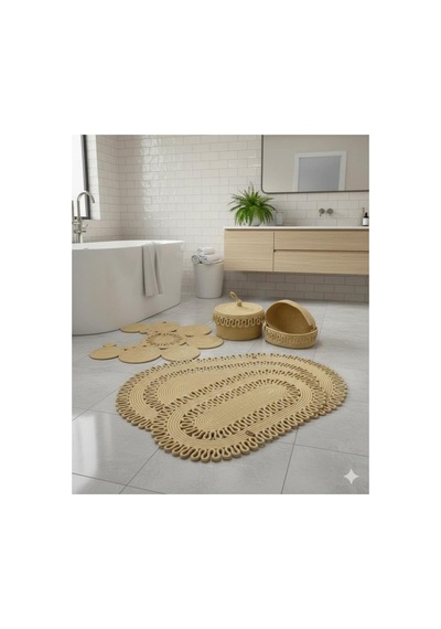 Jüt,hasır,banyo Takımı,banyo Paspası, Paspas Takımı,makyaj Sepeti,banyo Kovası,klozet Paspas, Bambu Bambu