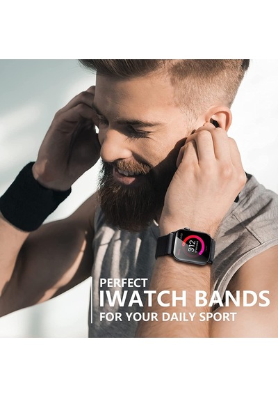 Apple Watch İçin Uyumlu Bilek Kalınlığına Göre Ayarlanabilir Yumuşak Kumaşlı Ve İnce Görünümlü Dayanıklı Sık Dokuma Kumaş Kordon Çok Renkli
