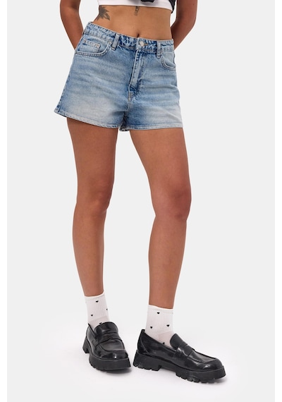 Itsbasic Kadın Mavi 4s6-32 Mom Mini Fit Denim Şort