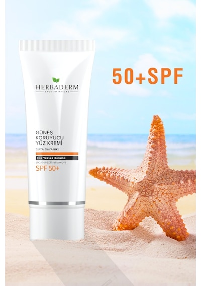 Herbaderm Suya Dayanıklı Güneş Kremi Spf 50+ 75 ML