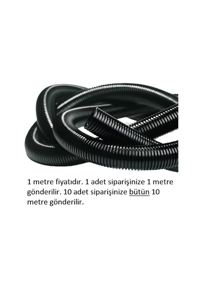 12mm Yarıklı Spiral Hortum Kablo Gizleme İzolasyon Borusu Esnek Siyah